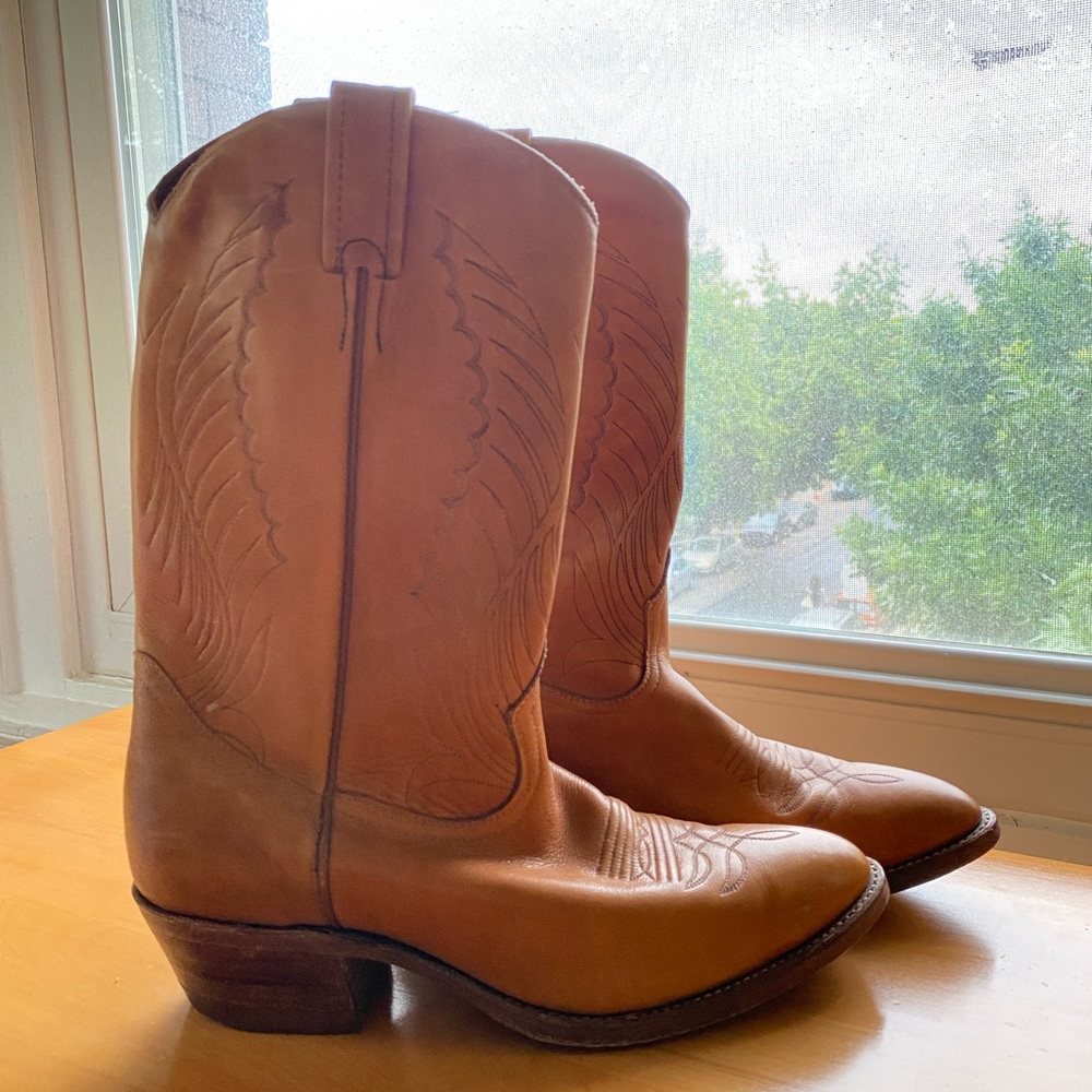 Men’s Size 10 Boulet Cowboy Boots in Cognac